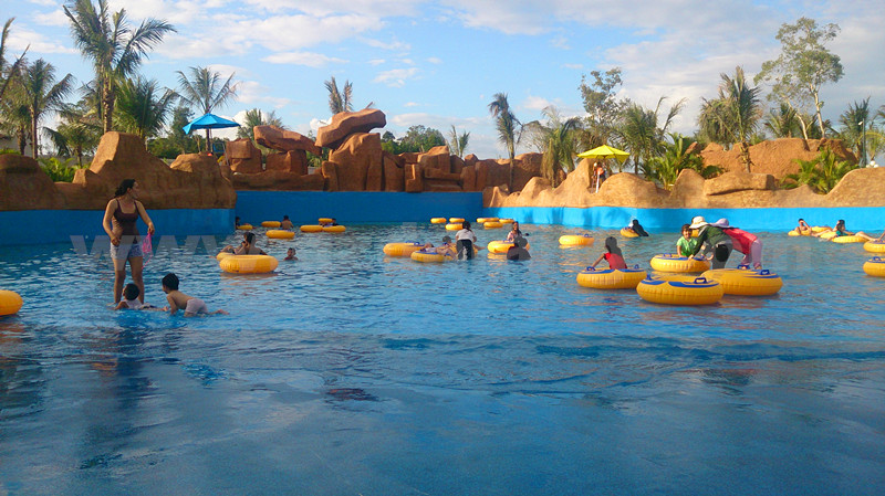 Wave Pool at Vinpearl Land Phu Quoc Water Park in Vietnam