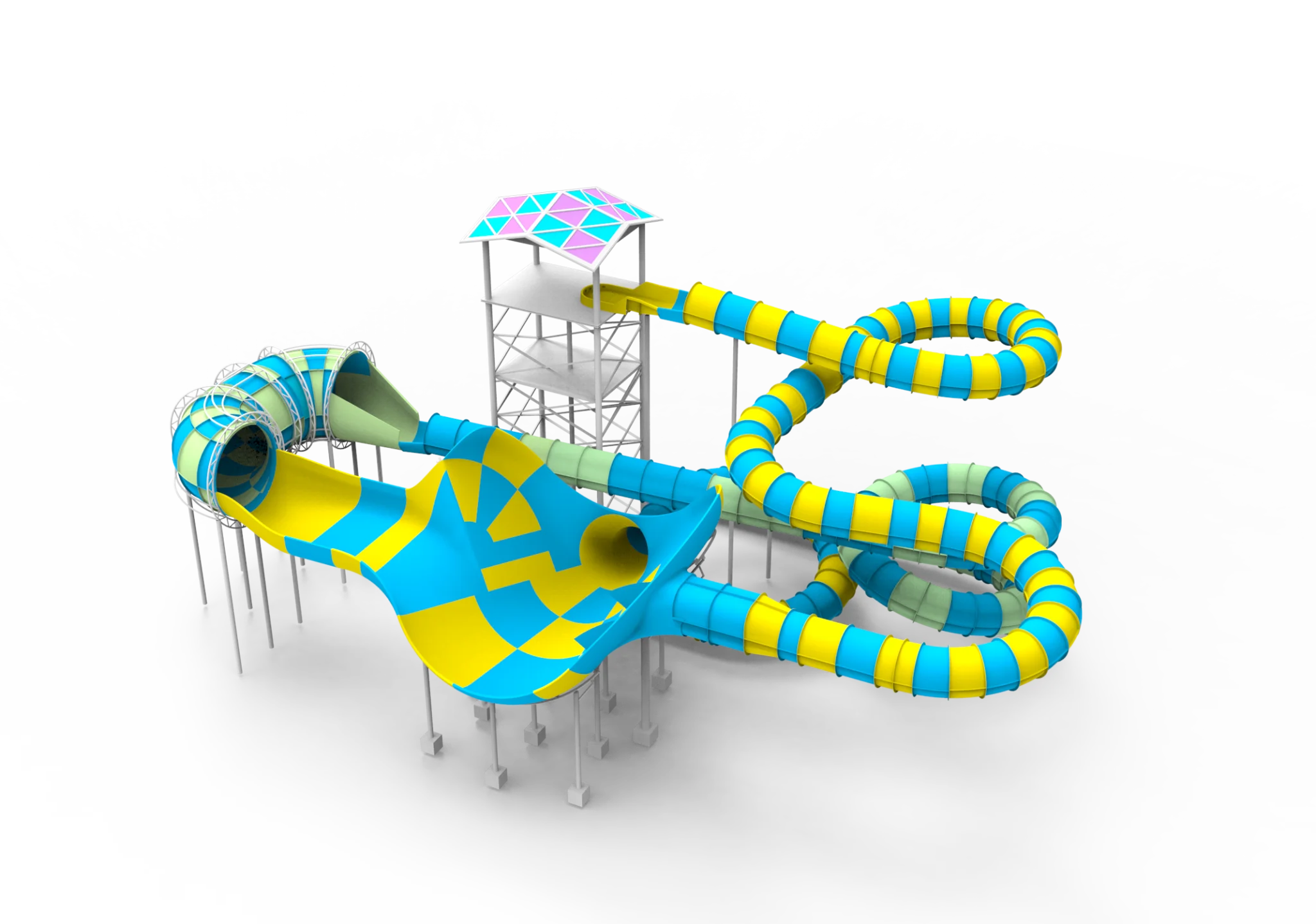 water slide construction