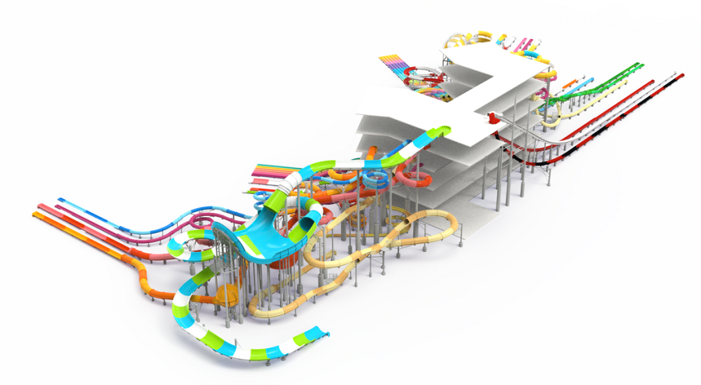 water slide construction